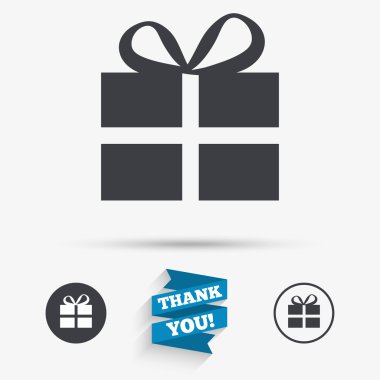 Gift box, present icons