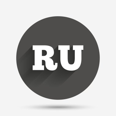 Rusça dil işareti simgesi. ru çeviri