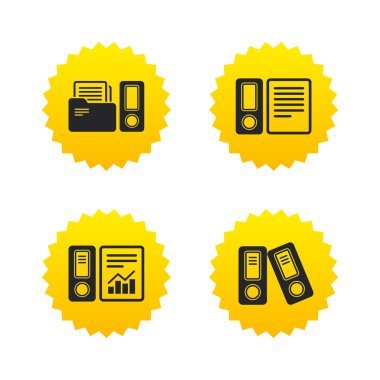 Muhasebe simgeler. Belge depolama klasörleri.