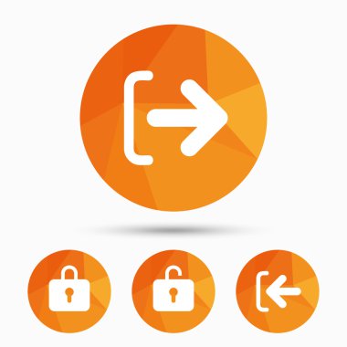 oturum açma ve kapatmanın simgeler. kutsal kişilerin resmi içinde oturum açın. soyunma.