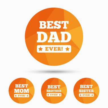 En iyi anne ve baba, kardeş, kardeş simgeler.