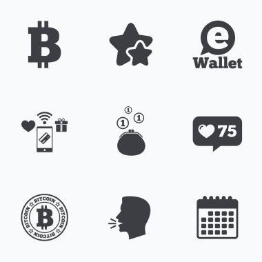 Bitcoin para birimi simgeleri.
