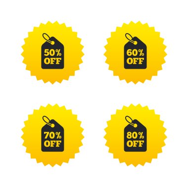 Satılık fiyat etiketi simgeler. 