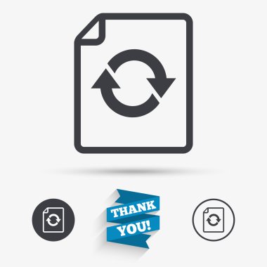 Dosyayı belge yenileme simgesi. Doktor sembolü yeniden.