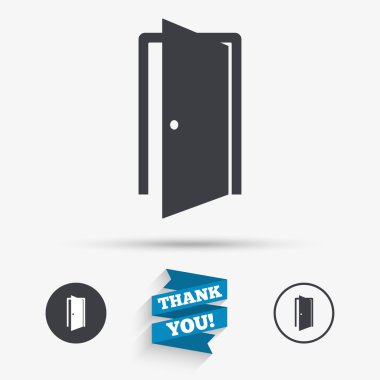 kapı işareti simgesi. girin veya sembol çıkın.