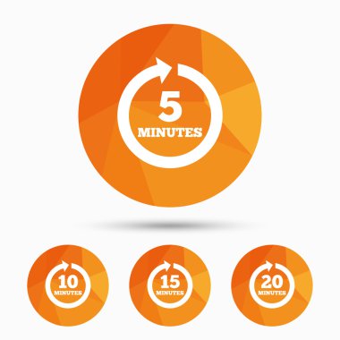 her birkaç dakika işaretler. tam dönüş oku.