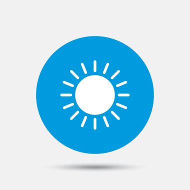 Güneş simgesi. Güneş ışığı yaz sembolü.