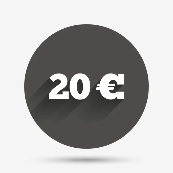 20 euro teken pictogram. — Stockvector