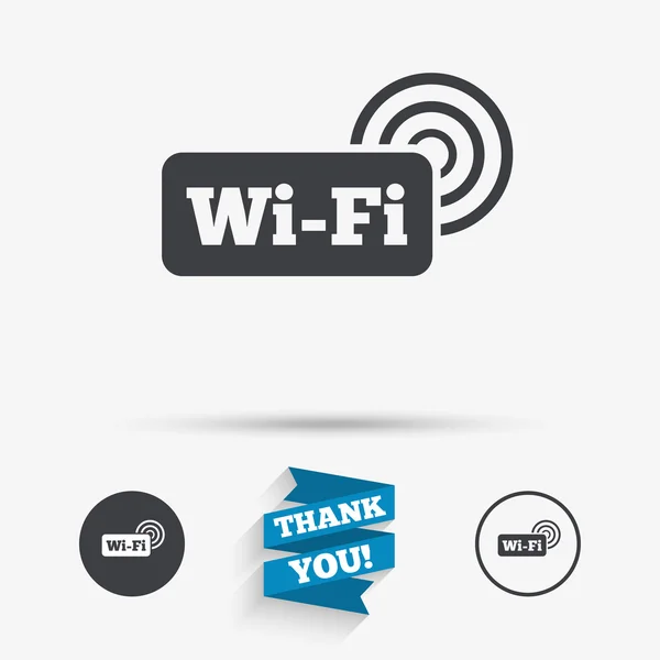 Free wifi sign. Wifi symbol. — Stock Vector