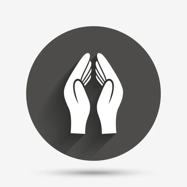 Zeichen der Gebetshände. religiöses Priester-Symbol. — Stockvektor