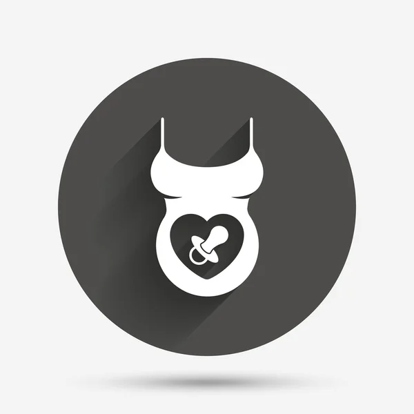 Señalización de camisa de mujer embarazada. Maternidad símbolos — Vector de stock