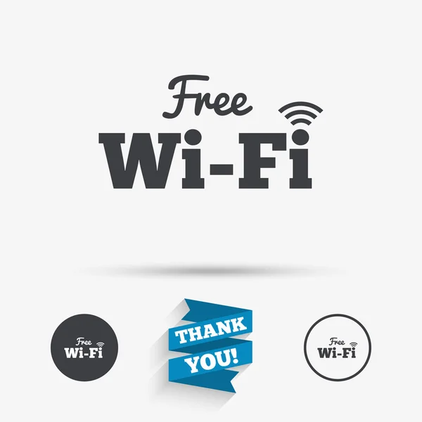 Signo wifi gratis . — Vector de stock