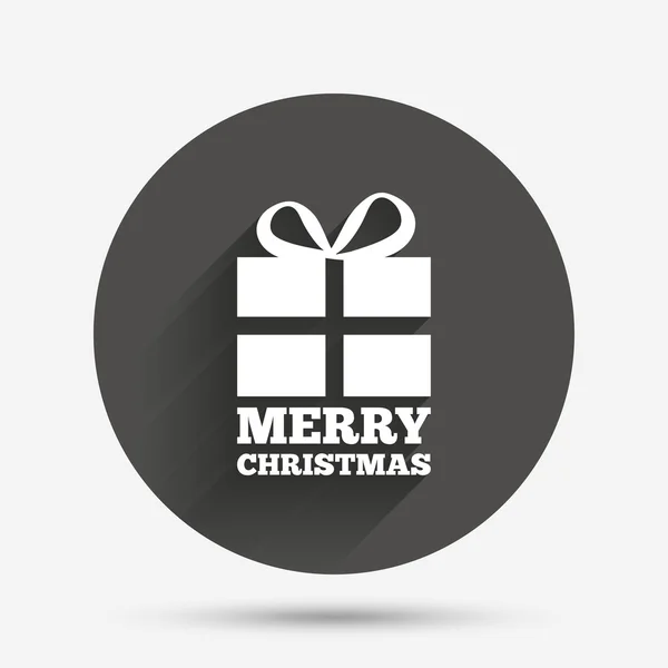 Merry christmas gift teken pictogram. huidige symbool. — Stockvector