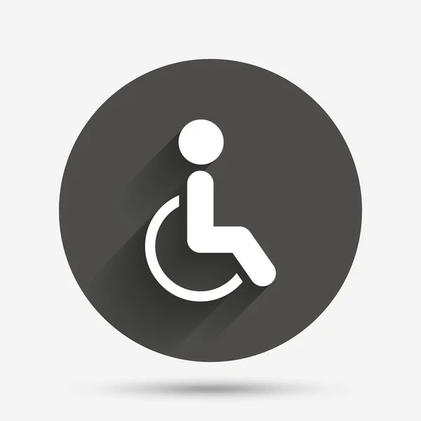 Disabled sign icon. Human on wheelchair symbol. — Stock Vector