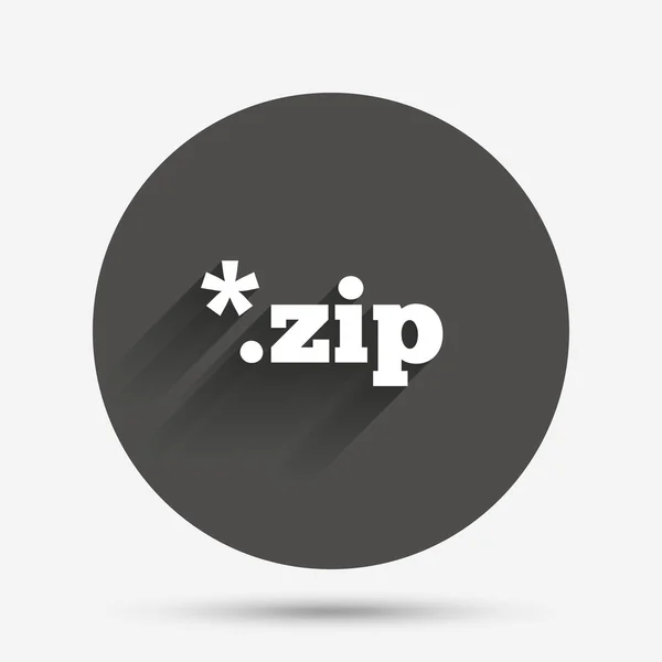 Archief bestandspictogram. downloaden van de zip knoop. — Stockvector