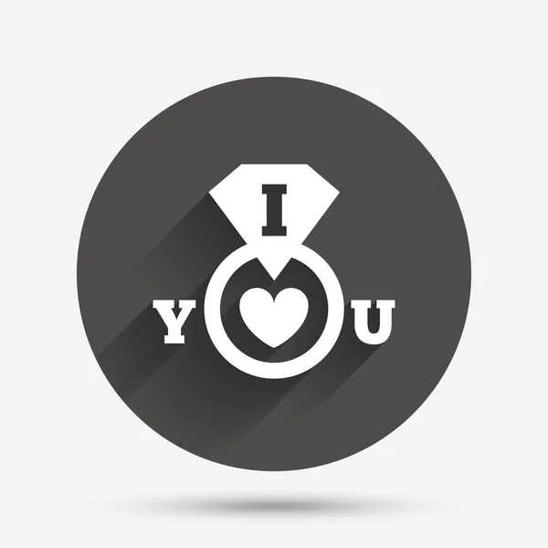 Te amo signo icono. Símbolo de San Valentín . — Vector de stock