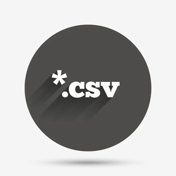 Archivo icono del documento. Descargar botón CSV . — Vector de stock