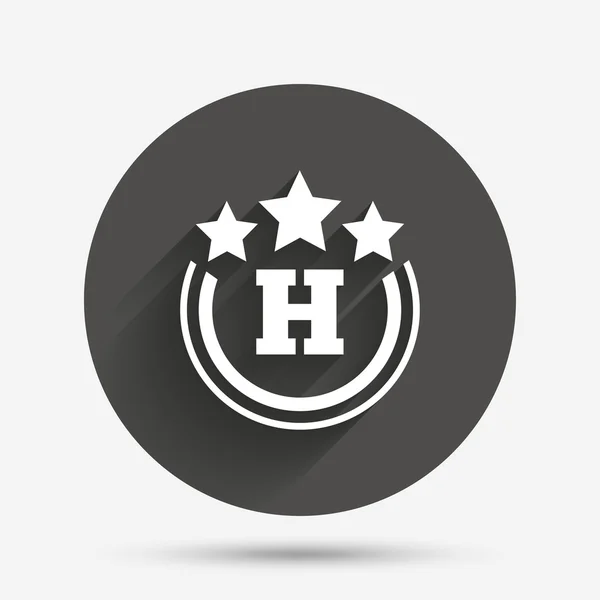 Icono de signo de hotel de tres estrellas — Vector de stock