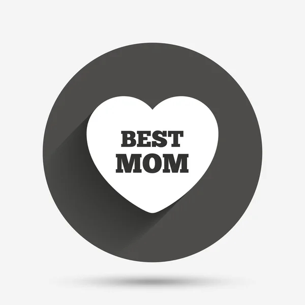 Mejor mamá signo icono . — Vector de stock