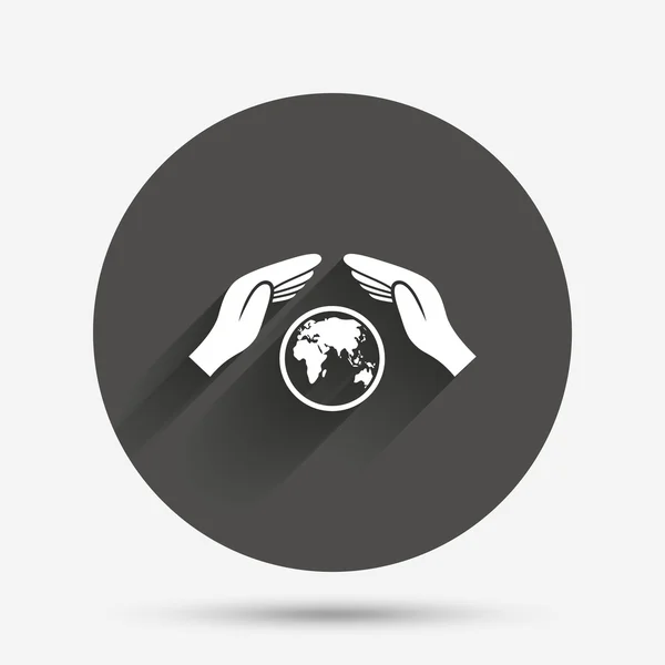 Världsomspännande försäkring ikonen — Stock vektor