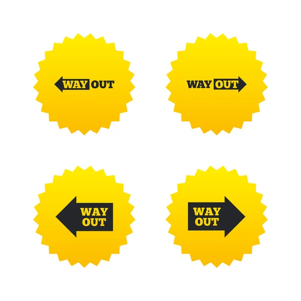 Way out icons. — Stock Vector