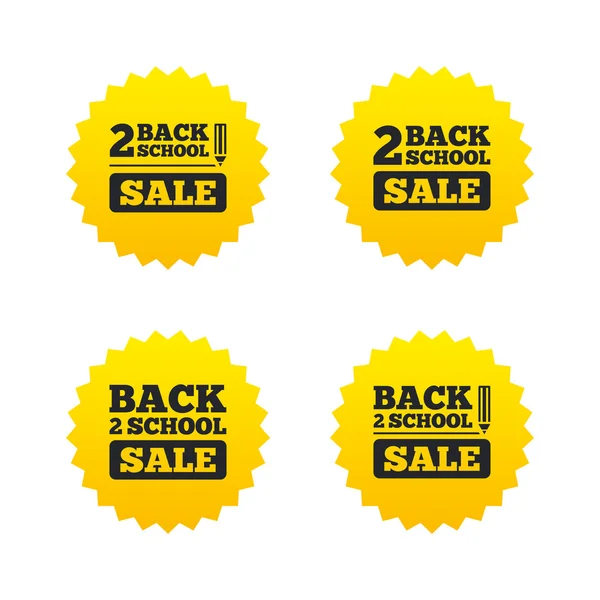 Back to school sale icons. — Stock Vector