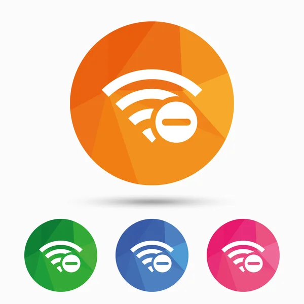 Wifi signo menos . — Archivo Imágenes Vectoriales