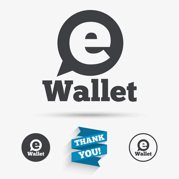 Ewallet 기호 아이콘. — 스톡 벡터