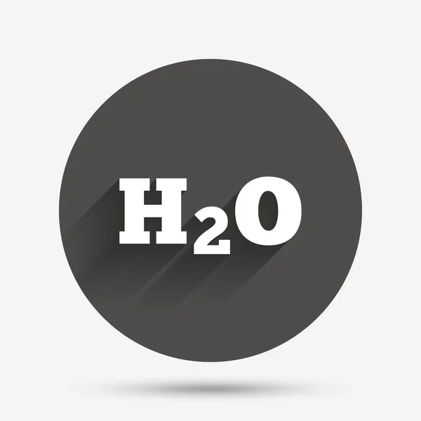 H2O Icono de fórmula de agua . — Vector de stock