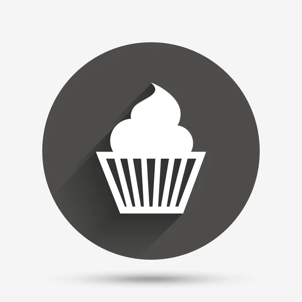 Muffin signo icono. Cupcake símbolo . — Vector de stock