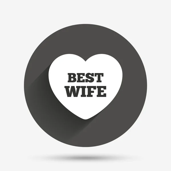 Best wife sign icon. — Stock Vector