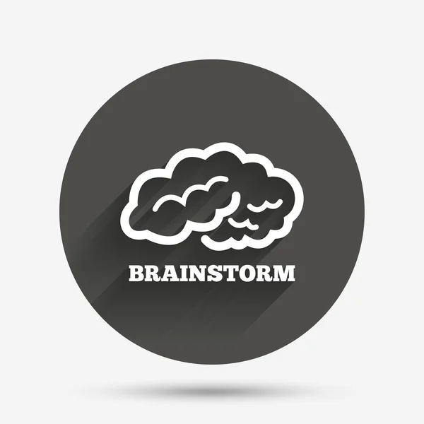 Ícone de sinal de brainstorm. Inteligente mente inteligente . — Vetor de Stock