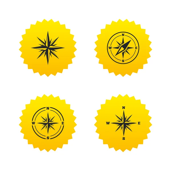 Windrose navigation icons. Compass symbols. — Stock Vector