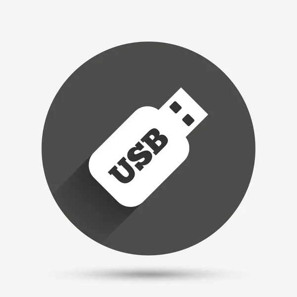 Icône de signe de clé USB . — Image vectorielle
