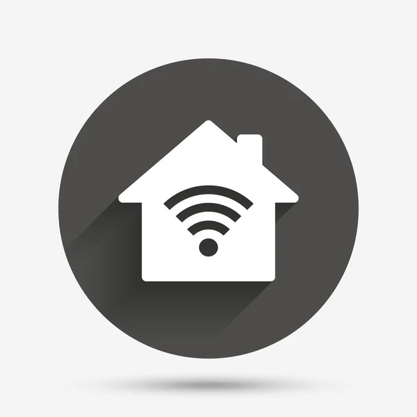 Home Wifi sign. Wi-fi symbol. Wireless Network. — Stock Vector