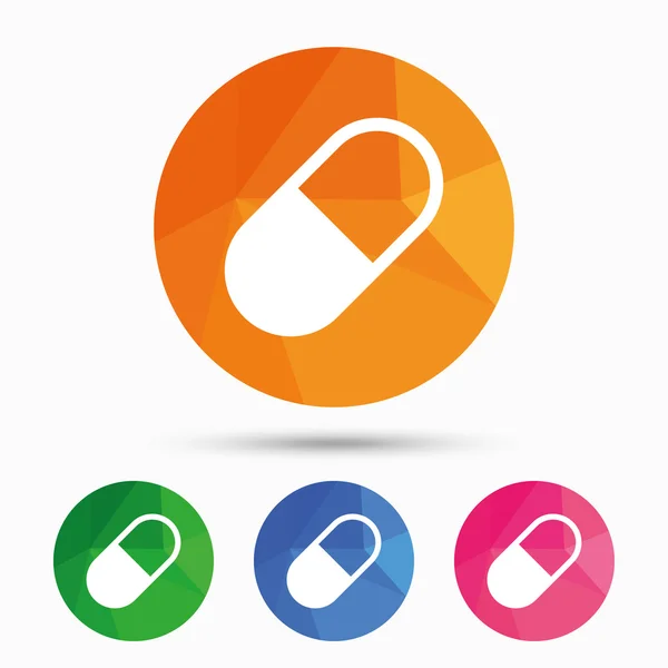 Medical pill icons — Stock Vector