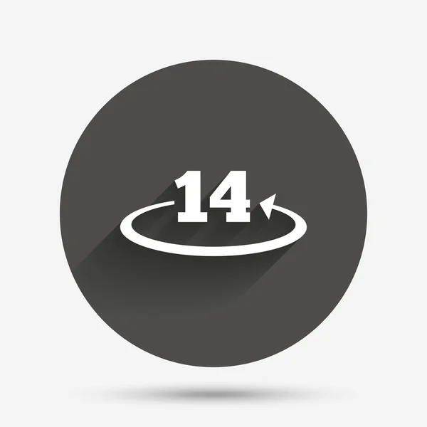 Retur av varor inom 14 dagar-ikonen. — Stock vektor