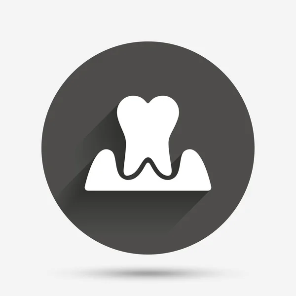 Parodontosis diş işareti simgesi. Diş Bakımı sembolü — Stok Vektör