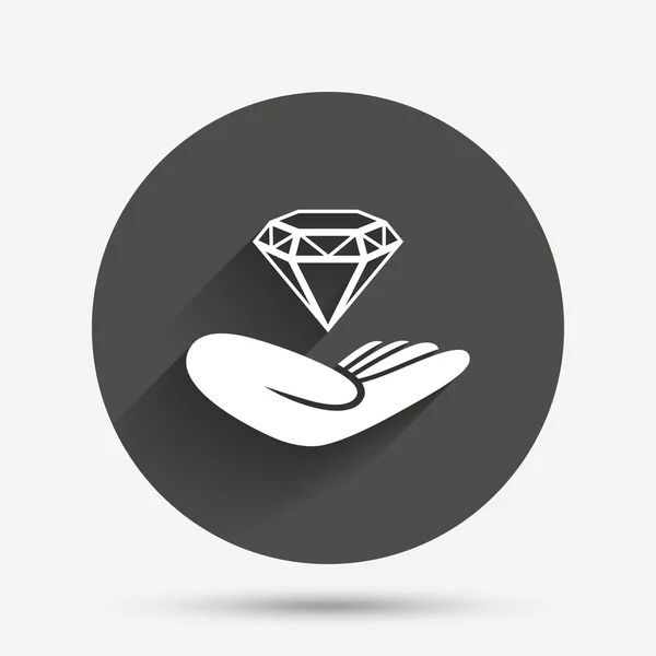 Ícone de seguro de jóias — Vetor de Stock