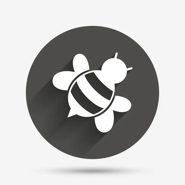 Abeja, icono de la abeja — Vector de stock