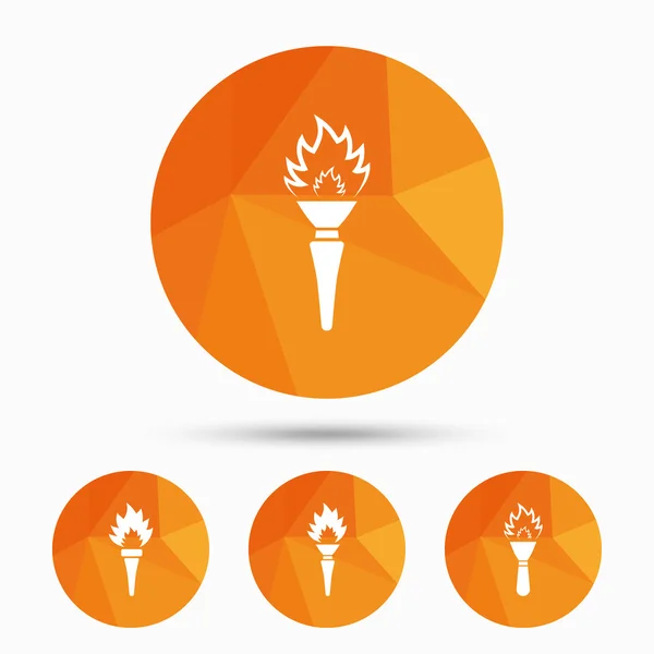 Torch flame icons. — Stock Vector