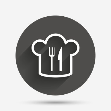 Chef şapka işareti simgesi