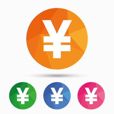 Yeni Icon imzala. JPY para birimi simgesi.