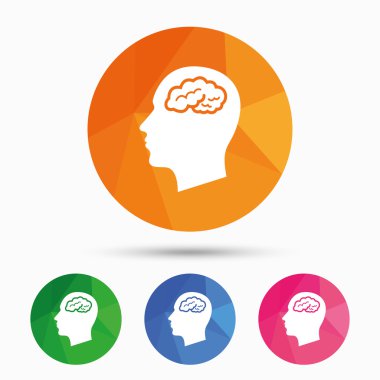 baş beyin işareti simgesi. erkek insan kafası.