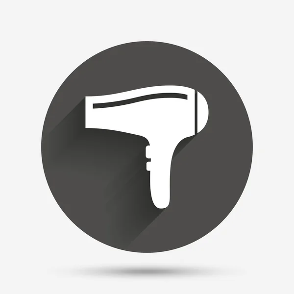 Icono del secador de pelo. Símbolo de secado . — Vector de stock