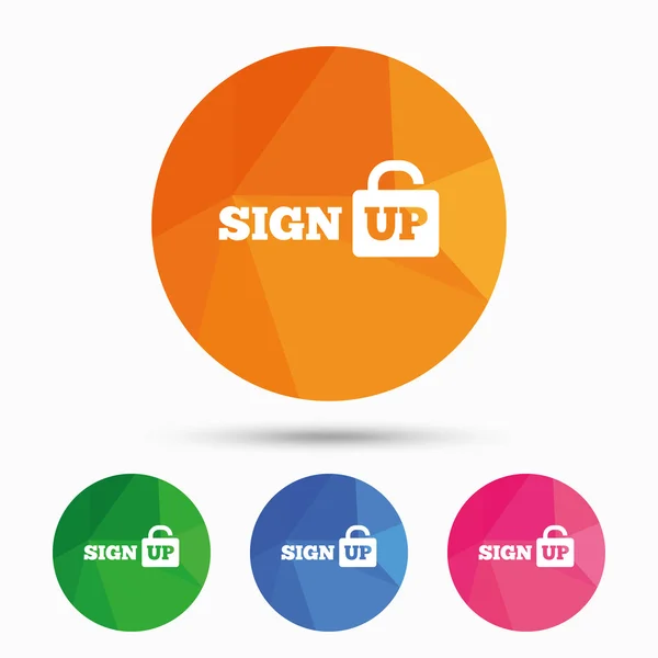 Sign up sign icon. — Stock Vector