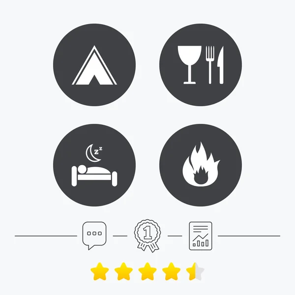 Travel and camping icons — Stock Vector