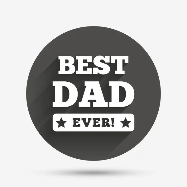 Mejor papá nunca icono — Vector de stock