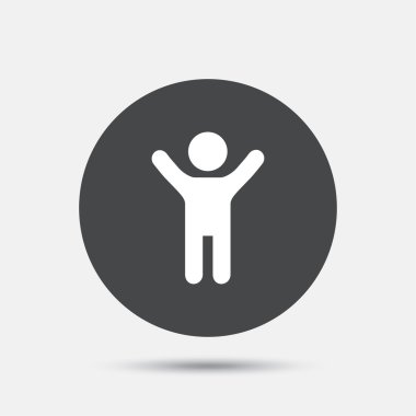 Alt simge. Mutlu genç çocuk sembolü.