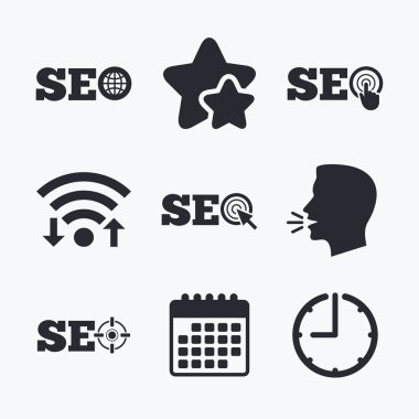 SEO simgeler. Arama Motoru Optimizasyonu 